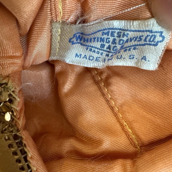 VTG Whiting & Davis Mesh Gold Purse Kiss Lock Mini Evening USA - Picture 12 of 12